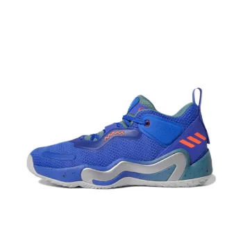 Adidas Donovan Mitchell Anti-Slip Wear-Resistant Low-Top Performance Basketball Shoes Men's Ocean Blue