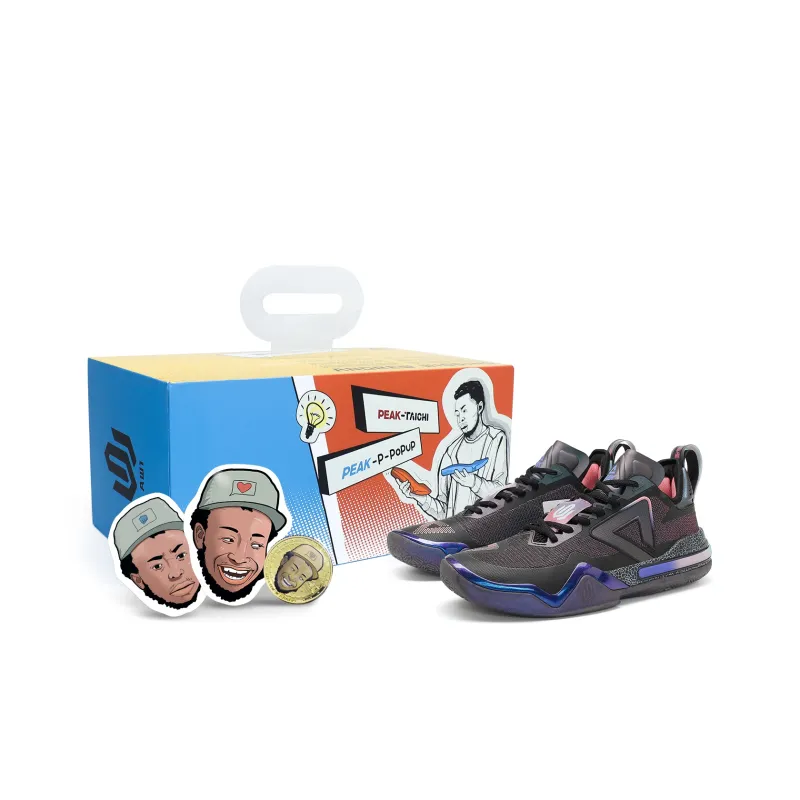 PEAK Wiggins AW1 Replaceable Version DNA Color Scheme Low Top Basketball Shoes Dadao Exclusive Gift Box Sets-0