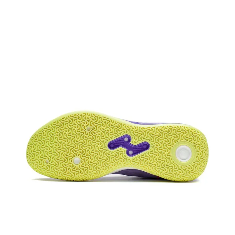 LiNing YuShuai 16 Cushioning Anti-Slip And Wear-Resistant Mid-Top Basketball Shoes Purple Yellow-4