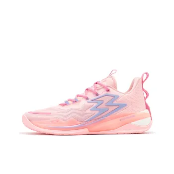 361° Big3 3.0 Pro Triangle Plum Anti Slip Wear Resistant Low Top Basketball Shoes Men's Pink