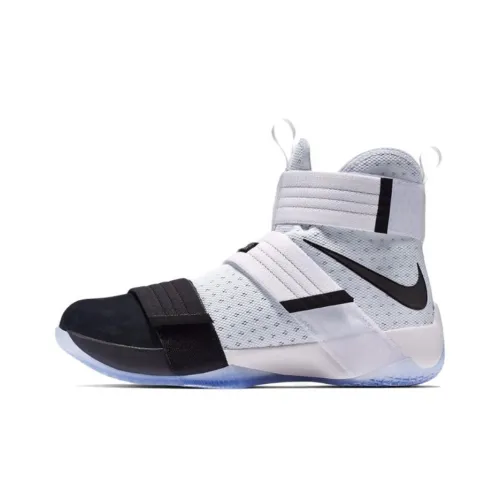 Nike Zoom Soldier 10 Basketball Shoes Unisex High-Top Black/White