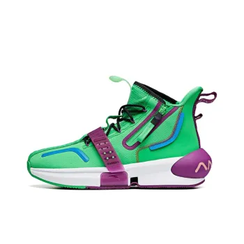 Dragon Ball Super x Anta 'Piccolo' Biki Durable Breathable High Top Basketball Shoes Men's Green Purple