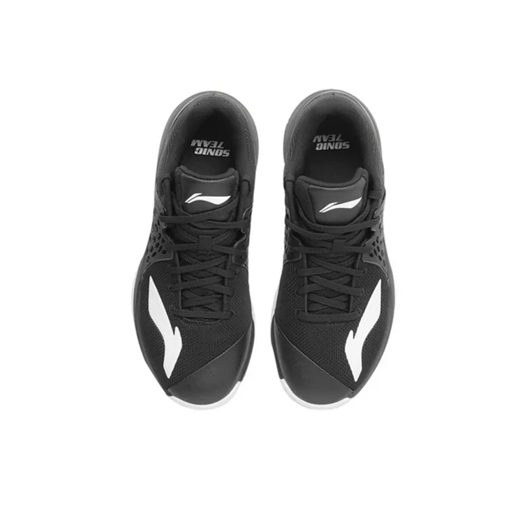 LiNing SONIC TD Shock Absorbers With Slip Resistant Features Low Top Performance Basketball Shoes Men's Black-3