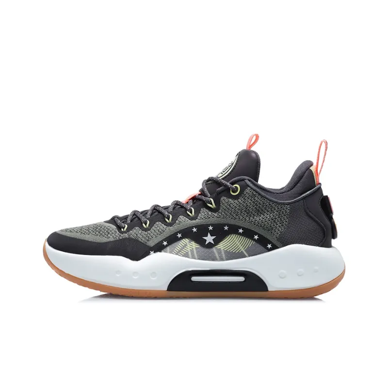 LiNing Shuai 14 Low Anti Slip Wear Resistant Low Top Basketball Shoes Men's Black Green-0