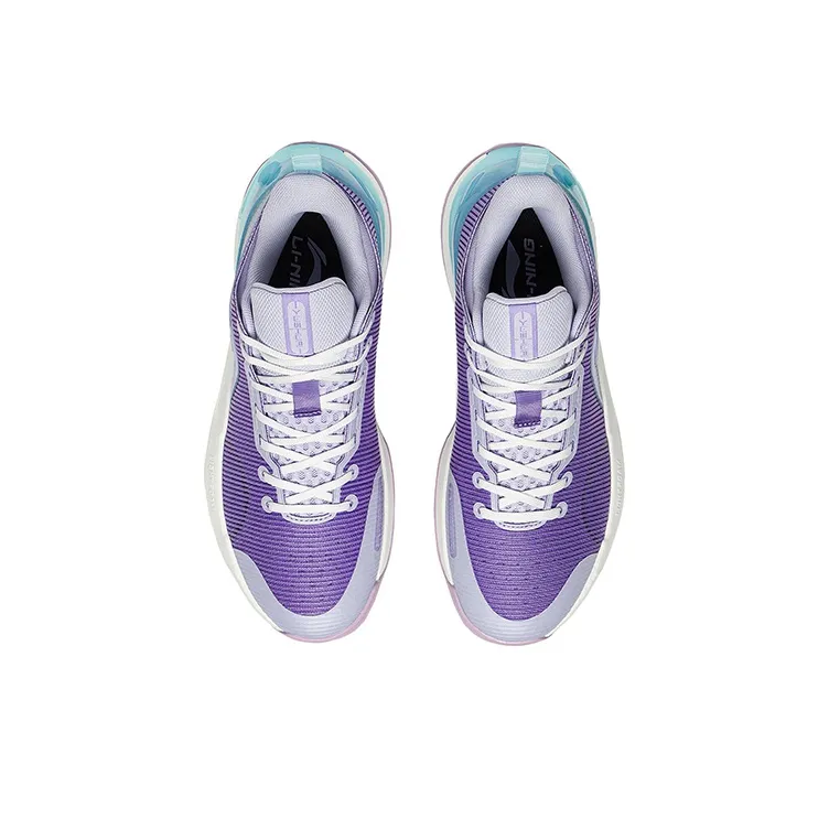 LINING YuShuai Retro Basketball Shoes Men Low Top Bad Little Purple-3
