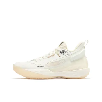 361° AG Anti Slip Wear Resistant Low Top Basketball Shoes Men's Feather White