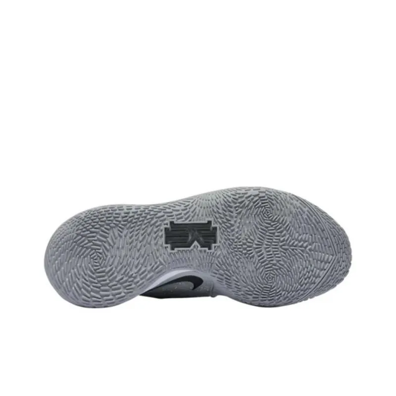 Nike Kyrie Low 2 Cushioning Anti Slip And Wear Resistant Breathable Coverage Mid Top Basketball Shoes Unisex Gray White-4