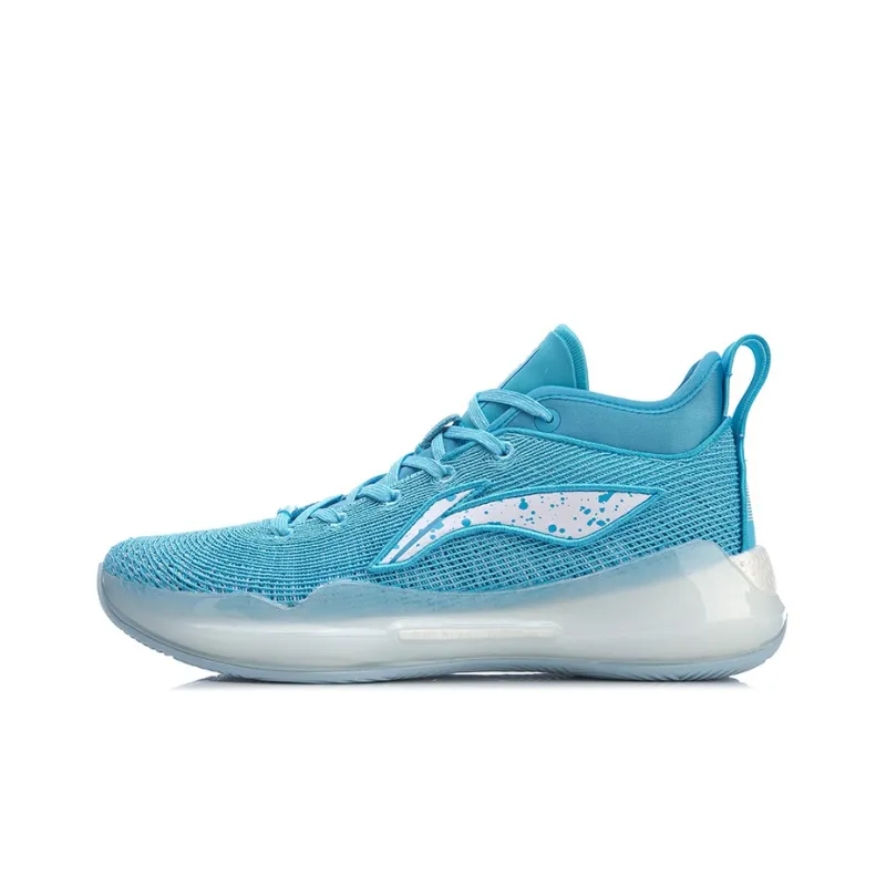 LINING YuShuai 13 Boom Basketball Shoes Men Mid Top Blue/White-0