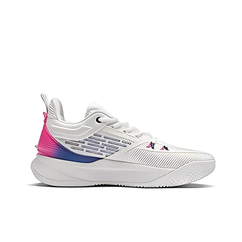 361° Restraint 3 Basketball Shoes Men Low Top White/Pink-1