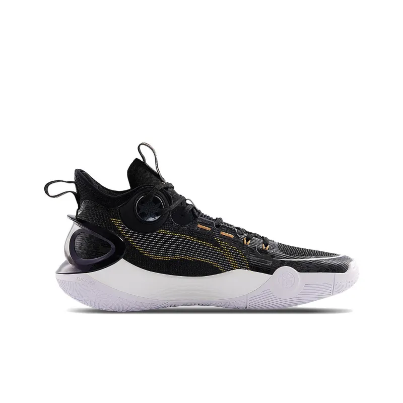LiNing SONIC 10 Ultra Auspicious Clouds Anti Slip And Wear Resistant Breathable Mid Top Basketball Shoes Men's Black-1