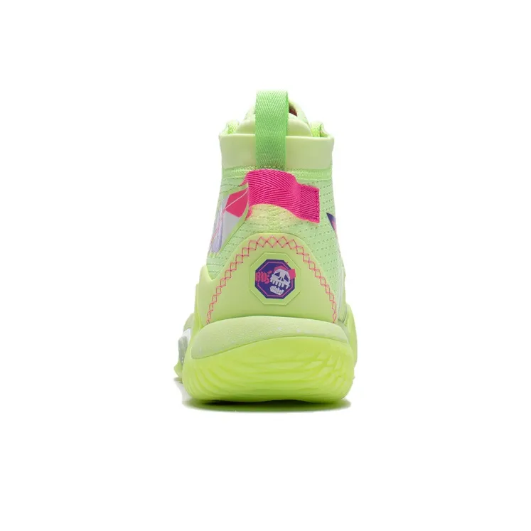LiNing Badfive 2 Cushioning Anti-Slip And Wear-Resistant High-Top Performance Basketball Shoes Green Red Blue-4