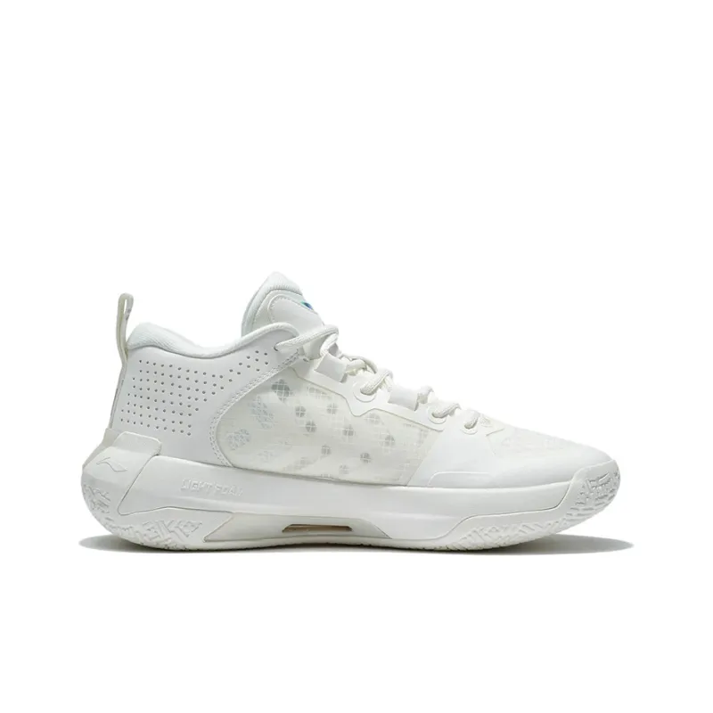 LiNing Liren 2 Low Durable Breathable Low Top Basketball Shoes Men's Mist White-1