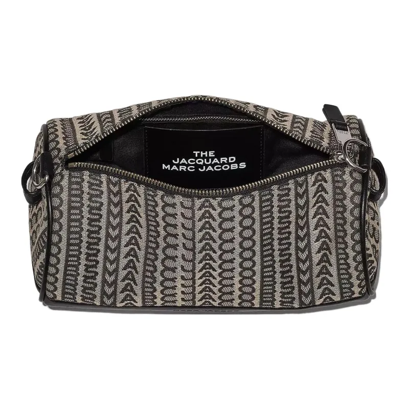 MARC JACOBS Woven Jacquard With Leather Trim Cylinder Bag Handheld Shoulder Bag Crossbody Bag Regular Unisex Black-3