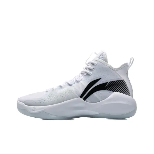 LINING Combat Hi Basketball Shoes Men Mid-Top White/Black