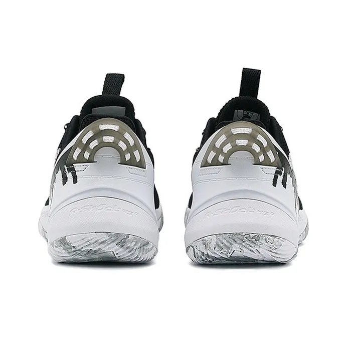 Anta Abrasion Resistant Low Top Performance Basketball Shoes Men's Black White-3