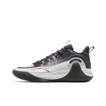 Erke Cushioned Slip Resistant Low Top Basketball Shoes Men's Black White