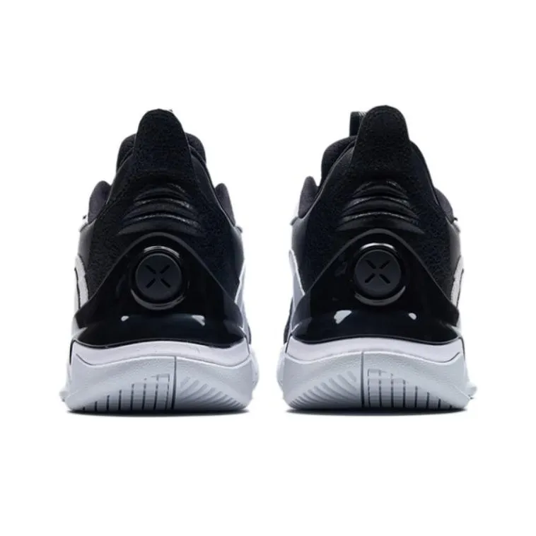 XTEP Flying Shark V3 Cushioned Slip Resistant Abrasion Resistant Low Top Basketball Shoes Black Gray-3