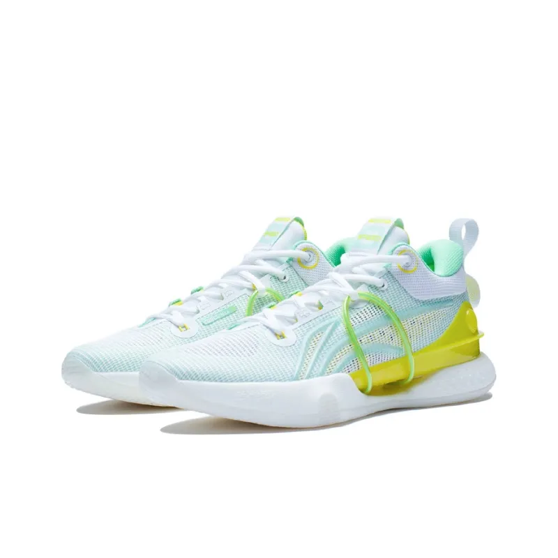 LINING Flash Strike 8 Summer Edition Basketball Shoes Men Low Top Standard White/Light Mint Green-2