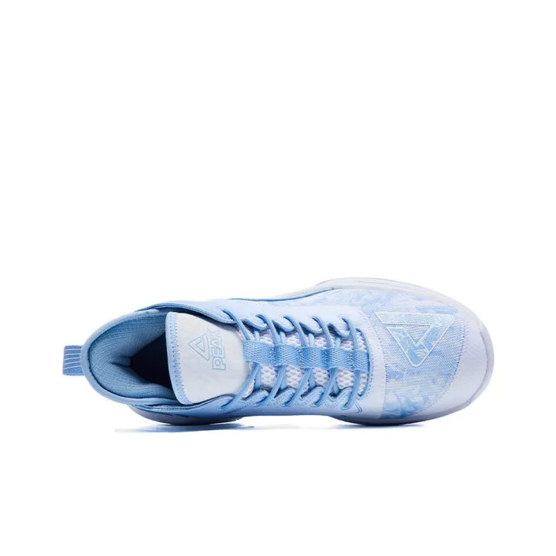 PEAK Cushioning Anti Slip And Wear Resistant Mid Top Basketball Shoes Men's Sky Blue-2