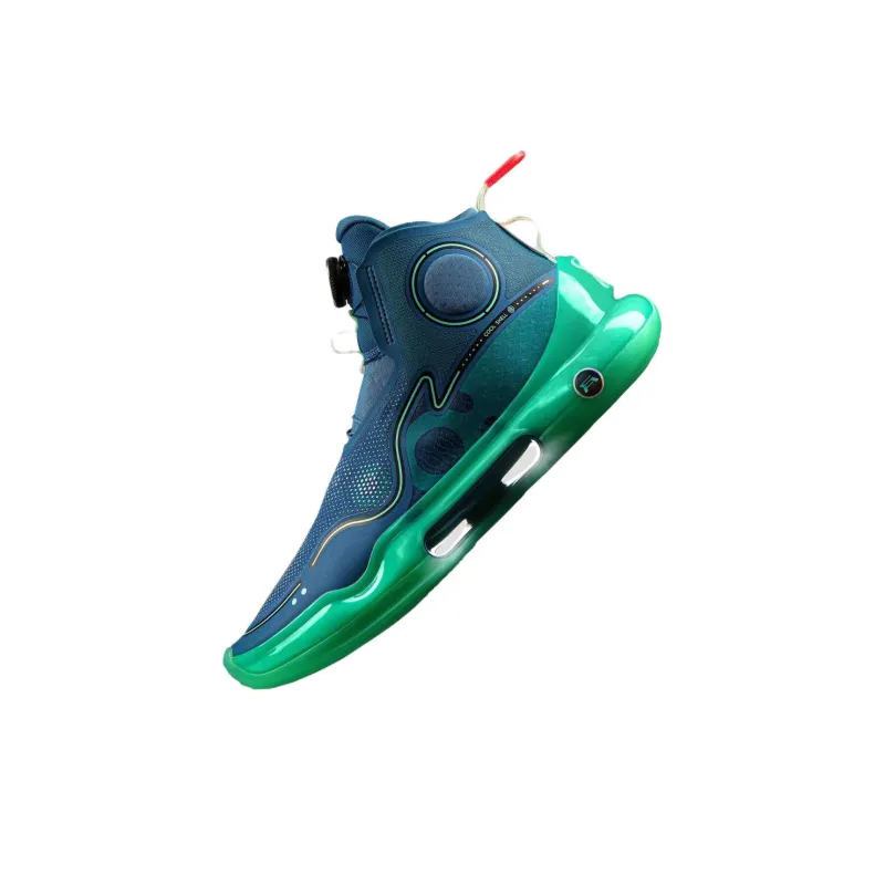 LiNing YuShuai Evolution Rebound High Top Professional Competition Basketball Shoes Men's Dark Cyan Blue-3