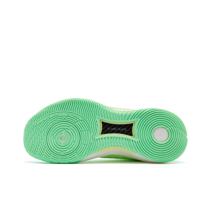 QIAODAN FE1.0 Lime Anti Slip And Wear Resistant Lightweight Rebound Low Top Basketball Shoes Men's Green-4