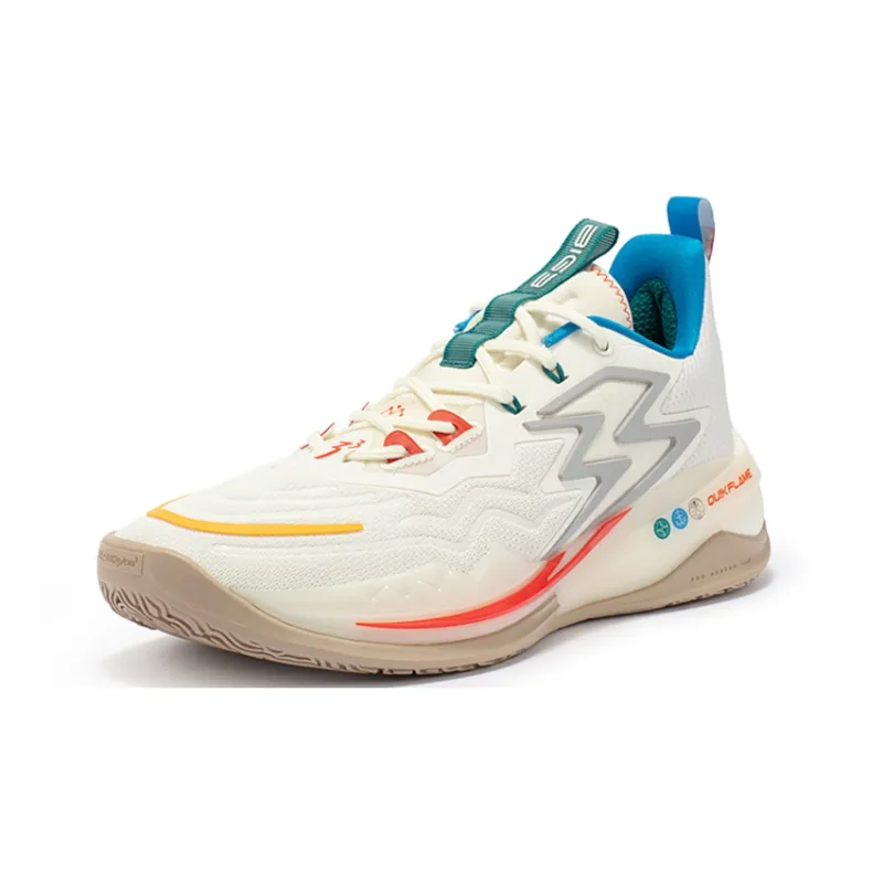 361° Big3 3.0 Pro Durable Breathable Low Top Basketball Shoes Men's Feather White-2