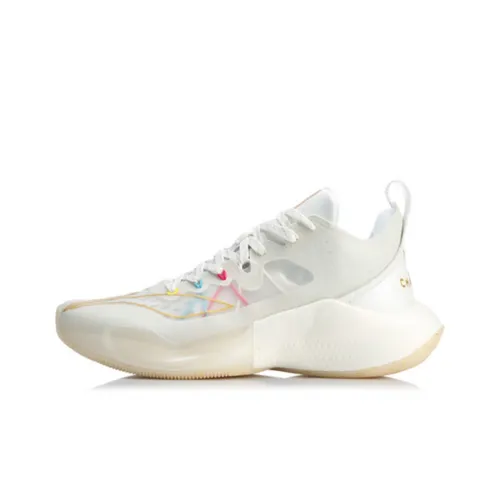 LINING Sound 8 Low Basketball Shoes Men Low-Top Ivory