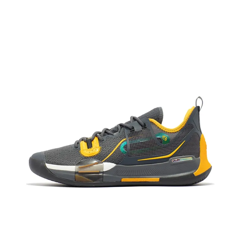 361° Burning War Basketball Shoes Men Low Top Yellow-0