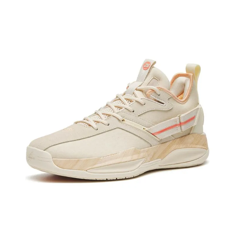 Anta GH3 Cushioning Wear Resistant Rebound Low Top Performance Basketball Shoes Men's Flesh Pink Orange-1