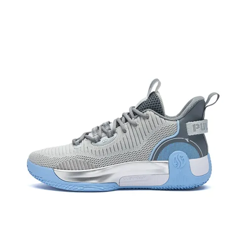 361° Ag Volley Basketball Shoes Men Mid-Top Cosmic Gray