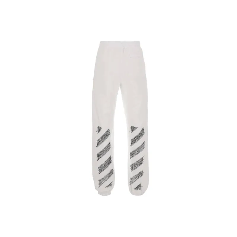 OFF WHITE Knitted Sweatpants Men Ecru-1