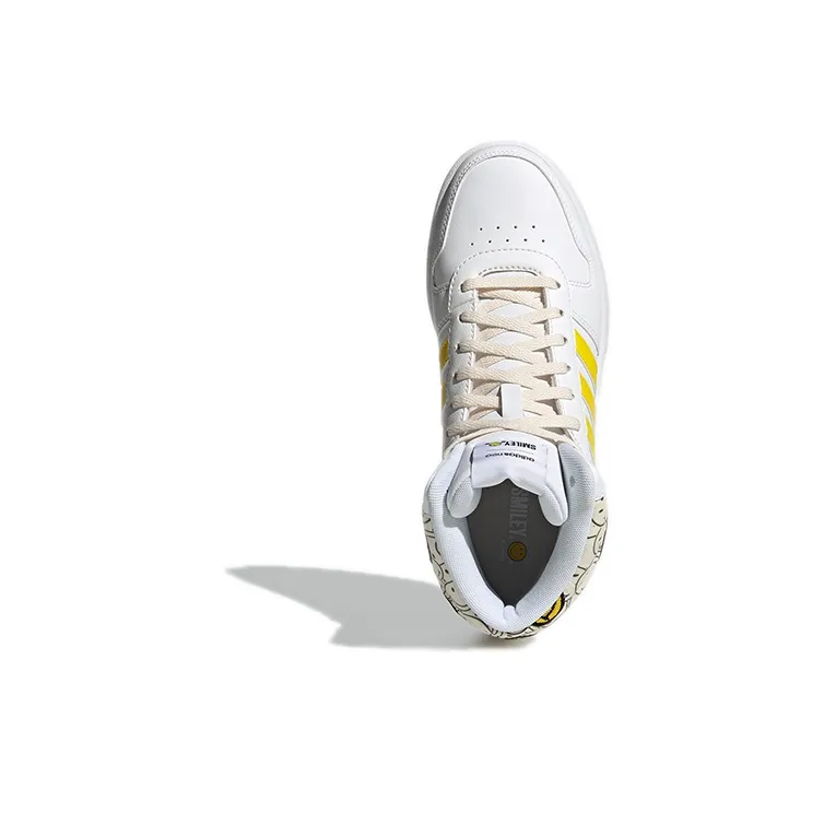 Adidas Neo Hoops 2.0 Mid Shoes 'White Solar Yellow' Women's-4