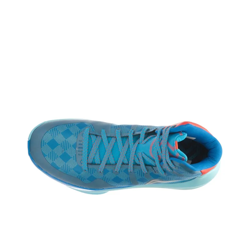 LINING Speed 3 Basketball Shoes Unisex High Top Blue/Red-2