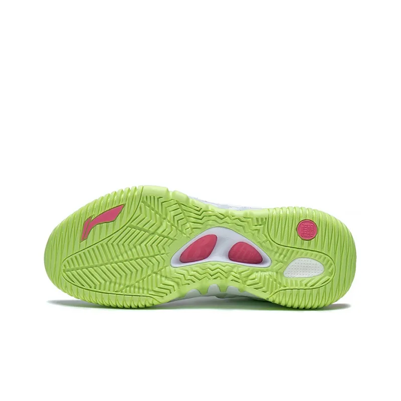 LINING Badfive 2 Low Basketball Shoes Men Low Top Standard White/Neon Yellow Green-3