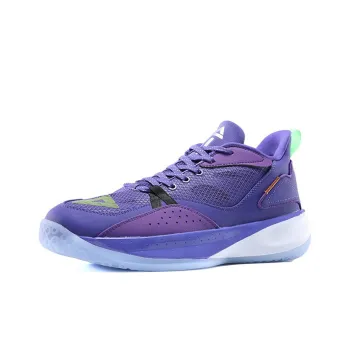 PEAK Cushioning, Slip Resistant, Abrasion Resistant, Breathable Mid Top Basketball Shoes Men's Magic Purple