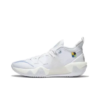 LiNing Coldblood Anti Slip Wear Resistant Low Top Basketball Shoes White