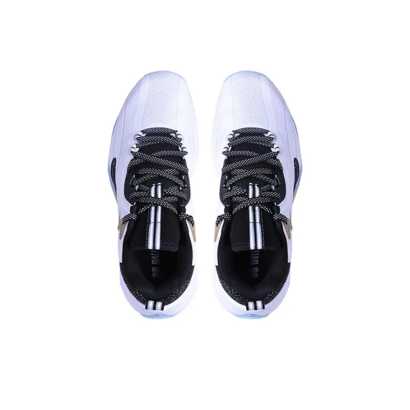 XTEP Forest Storm Cushioning, Slip Resistant, Abrasion Resistant, Breathable Low Top Basketball Shoes White Black-2