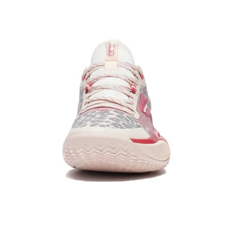 LINING Speed 9 Premium Basketball Shoes Men Low Top Light Gray Pink-3