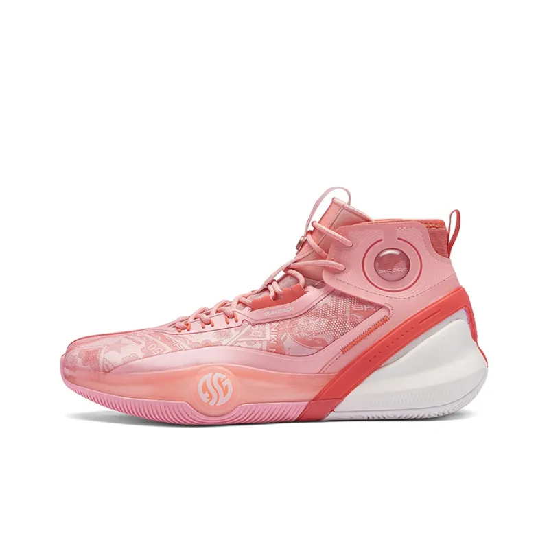 361° AG3 Pro Basketball Shoes Men High Top Grapefruit Red/Bright Bronze-0