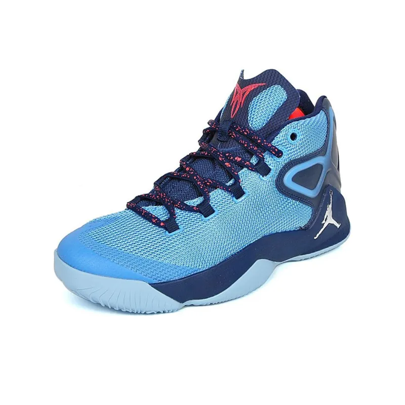 Jordan Melo M12 Cushioning Anti-Slip And Wear-Resistant High-Top Performance Basketball Shoes Men's Sky Blue-3