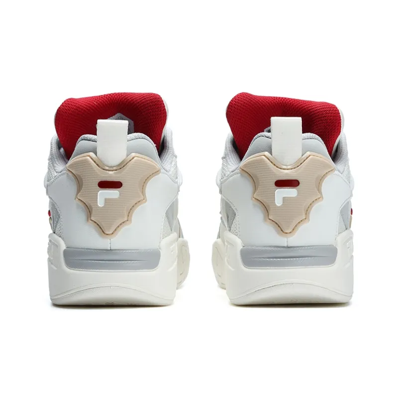 FILA FUSION Desperado Vintage Basketball Shoes 'White Grey Red' Women's-3