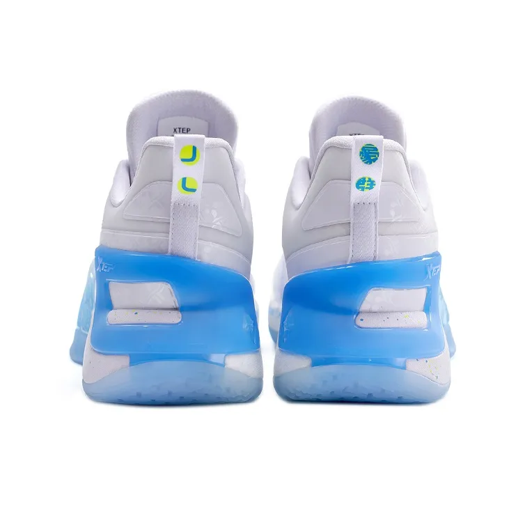 XTEP Jeremy Lin 2 Basketball Shoes Men Low Top White Blue-3