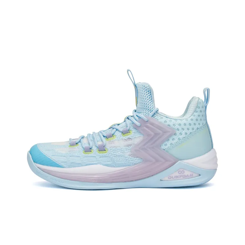 361° Big3 2.0 Anti Slip Wear Resistant Mid Top Performance Basketball Shoes Men's Glacier Blue-0