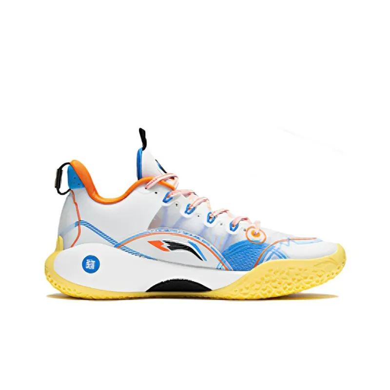 LiNing YuShuai 14 䨻 Low Cushioning Anti-Slip And Wear-Resistant Low-Top Basketball Shoes White Red Blue-1