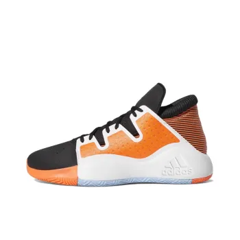 Adidas PRO Vision Wear-Resistant Mid-Top Performance Basketball Shoes Men's Black Orange