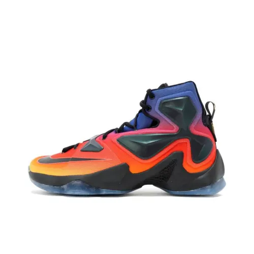 Nike Lebron 13 Basketball Shoes Men Mid-Top Laser Orange/Purple/Black