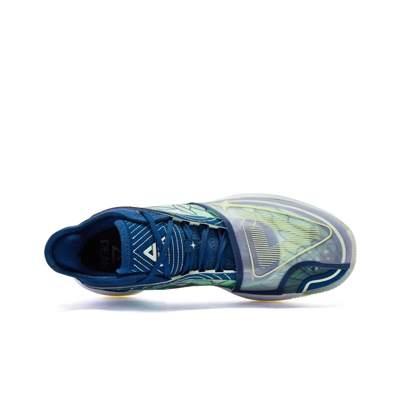 Uzis X PEAK State Extremely Large Triangle 1.0 Basketball Shoes Men Mid Top Port Blue/White-4