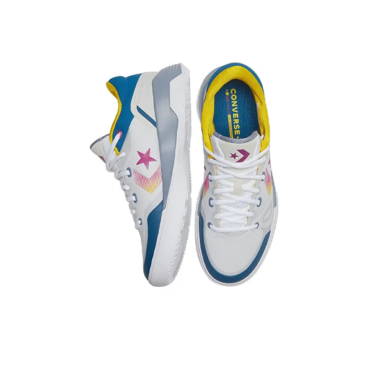 Converse G4 Basketball Shoes White Blue-3