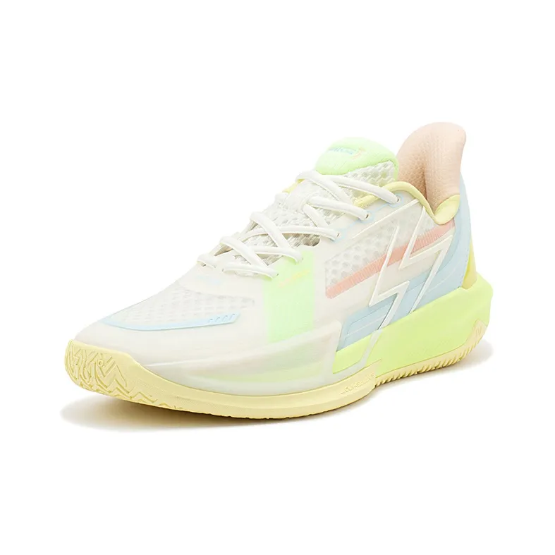 361° Big3 4.0 QUICK Basketball Shoes Men Low Top Feather White/Smoothie Yellow-1