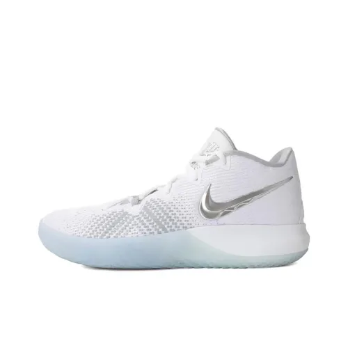 Nike Flytrap Basketball Shoes Men Mid-Top White/Wolf Grey/Light Grape Purple/Metallic Silver